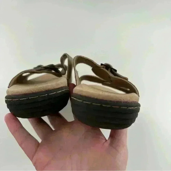 J sport by Jambu womens Carina sandals size 9 brown suede double buckle slides - Picture 8 of 12